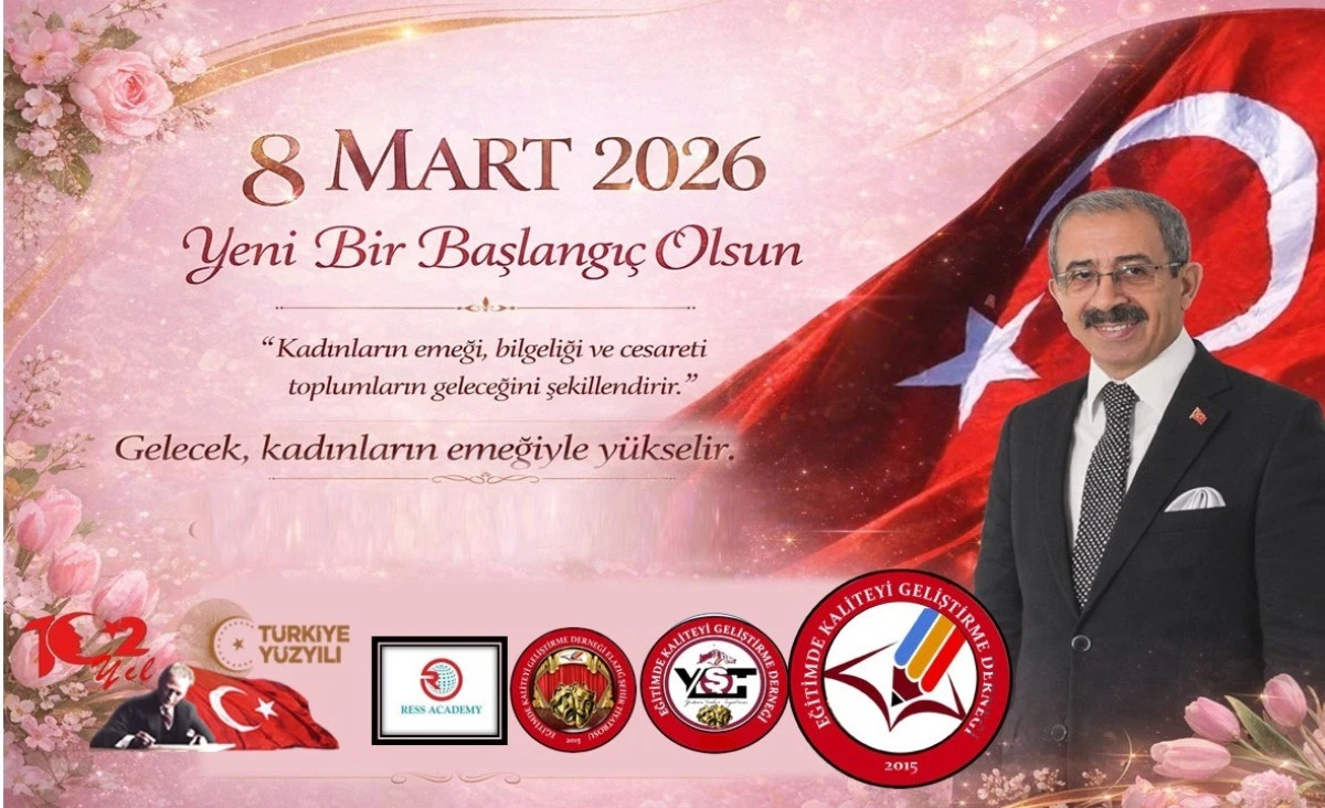 Başkan Akg&uuml;n&rsquo;den 8 Mart D&uuml;nya Kadınlar G&uuml;n&uuml; Mesajı.