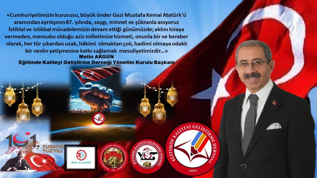 Başkan Akgün'ün ‘10 Kasım Atatürk’ü Anma’ Mesajı