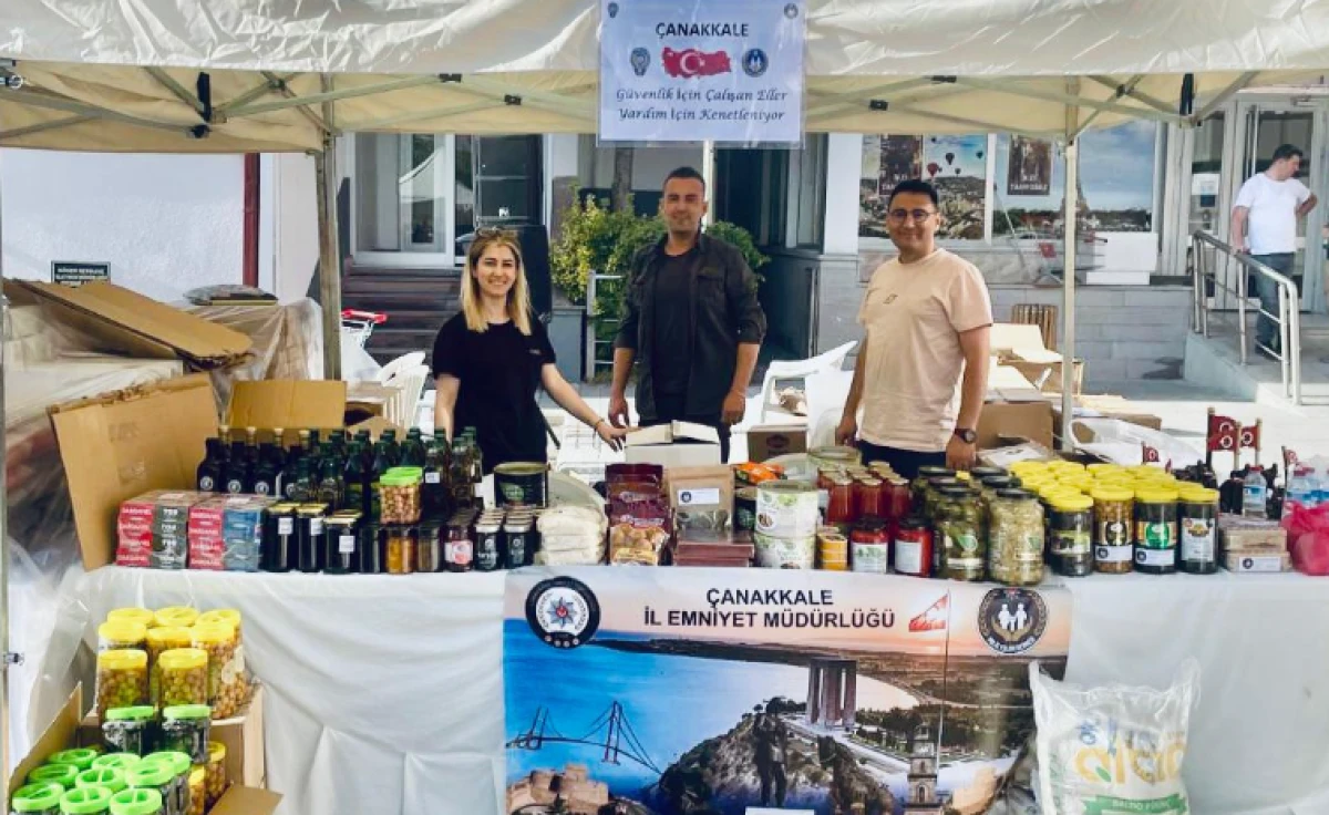 Çanakkale Emniyeti Ankara’da Yöresel ürünlerle Şehit Çocuklarına Destek