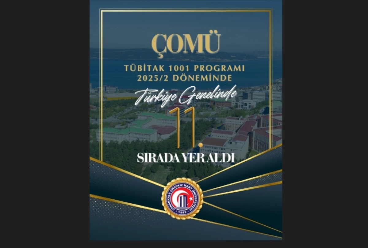 &Ccedil;OM&Uuml;, T&Uuml;BİTAK 1001 Başarısıyla T&uuml;rkiye&rsquo;de İlk 11&rsquo;e Girdi