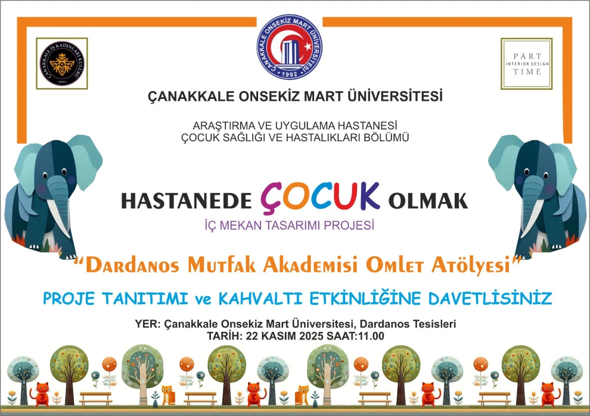 “Hastanede Çocuk Olmak” Projesi İçin Bağış ve Lansman Etkinliği 22 Kasım’da